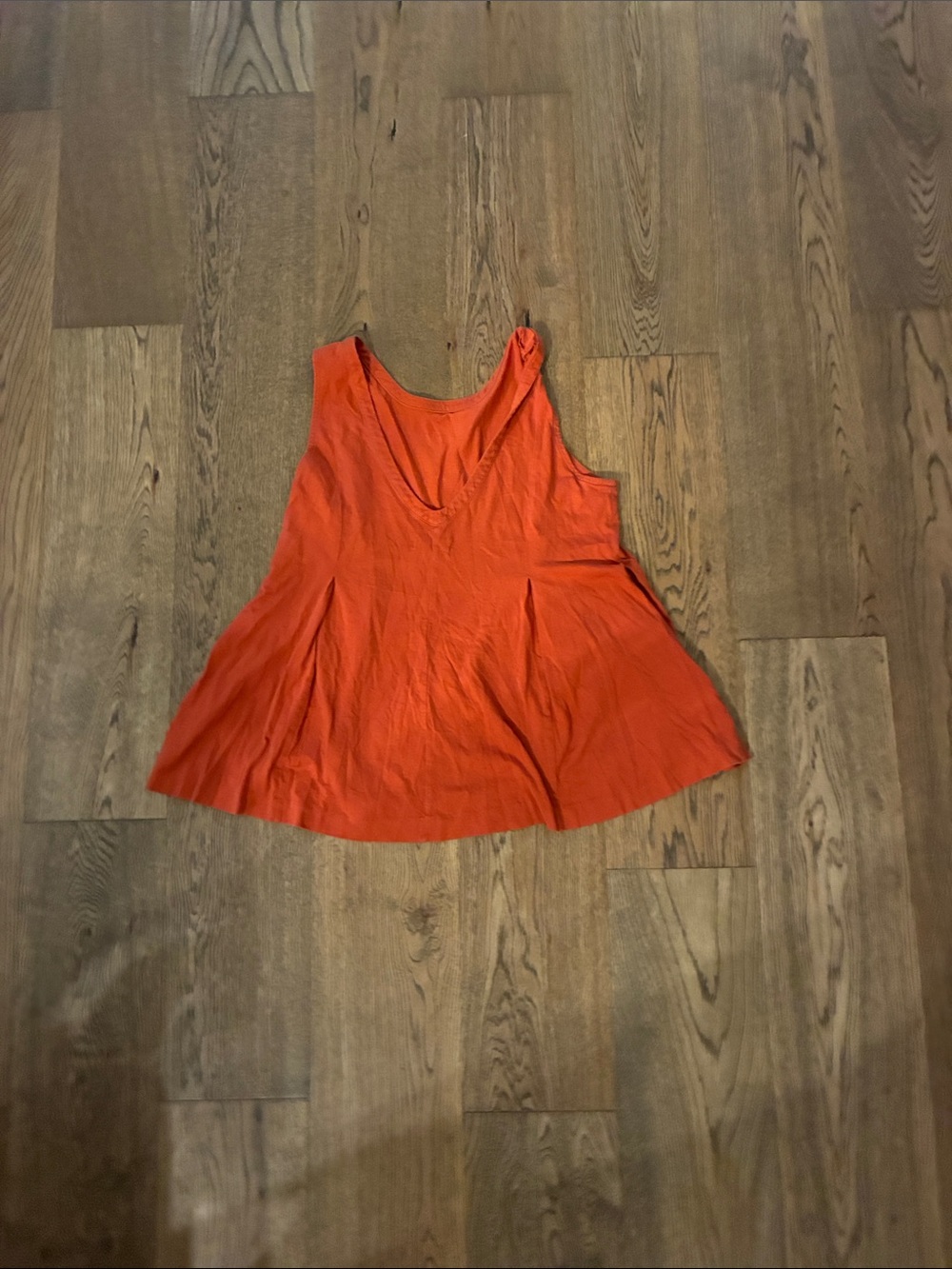 Madewell Flowy V-Neck Tank Top - Orange